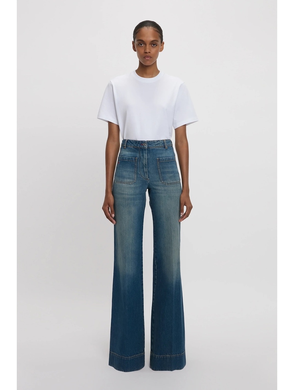 Victoria Beckham Alina Jean Blue Wash Size 27